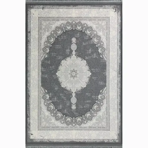 فرشینه پرمیوم نئوکلاسیک طوسی کرم کد8024