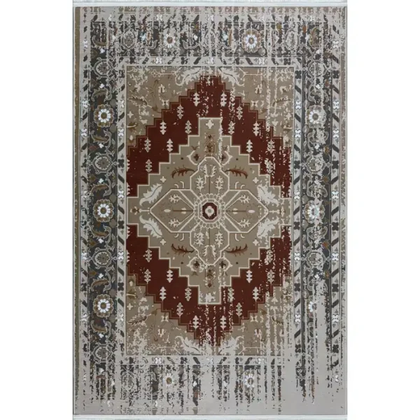 فرشینه پرمیوم کلاسیک وینتیج کرم مسی کد8024