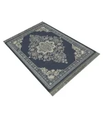 فرشینه نئو کلاسیک فرش باکس طوسی ابی کد4023 - تصویر 3