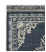 فرشینه نئو کلاسیک فرش باکس طوسی ابی کد4023 - تصویر 6