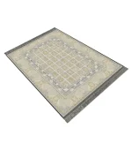 فرشینه نقشه خشتی وینتیج کرم کد4044 - تصویر 3
