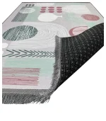 فرشینه پرمیوم فانتزی طوسی فرش باکس کد7057 - تصویر 3