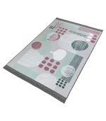 فرشینه پرمیوم فانتزی طوسی فرش باکس کد7057 - تصویر 6