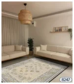 فرشینه پریمیوم فرش باکس نسکافه ای طوسی کد8247 - تصویر 2