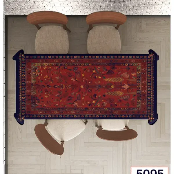 زیرسفره ورومیزی مخمل لطیف و قابل شستشو 6 تا8 نفره5095