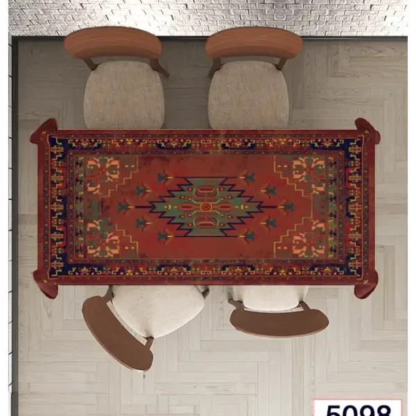 زیرسفره ورومیزی مخمل لطیف و قابل شستشو 6 تا8 نفره5098