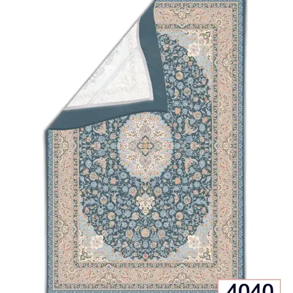 روفرشی کشدار طرح ترک زمینه ابی کد4040