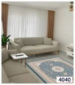روفرشی کشدار طرح ترک زمینه ابی کد4040 - تصویر 2