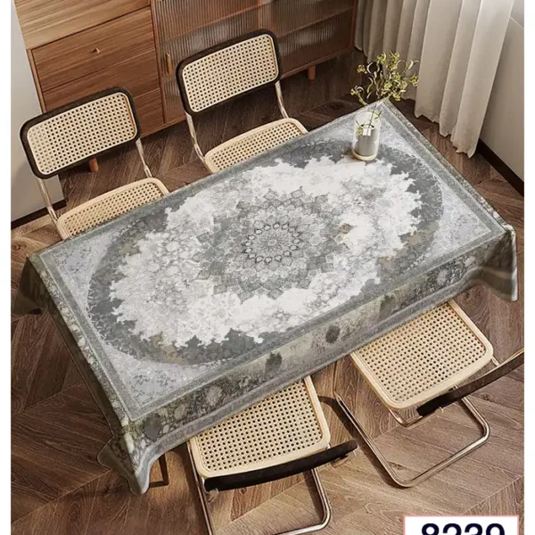 زیرسفره ورومیزی مخمل لطیف و قابل شستشو 6 تا8 نفره8239