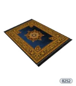 روفرشی کشدار طرح ترک زمینه سرمه ای طلائی کد8252 - تصویر 3