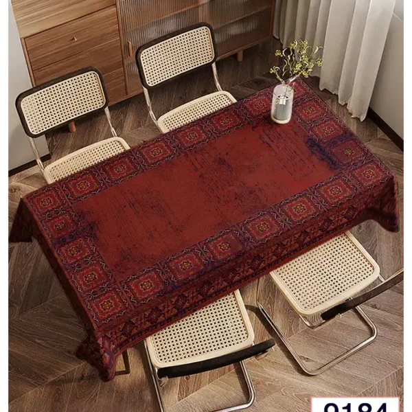 زیرسفره ورومیزی مخمل لطیف و قابل شستشو 6 تا8 نفره9184